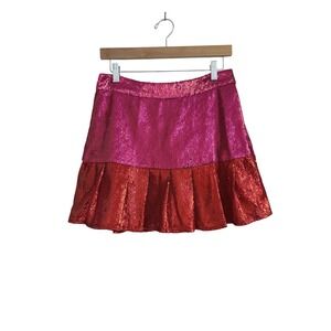Queen of Sparkles Heartbreaker Sequin Flounce Skirt Skort Medium NWT